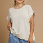 MARANDA SCALLOP HEM TOP