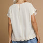 MARANDA SCALLOP HEM TOP