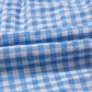 GINGHAM HIGH WAISTED BLUE SHORTS