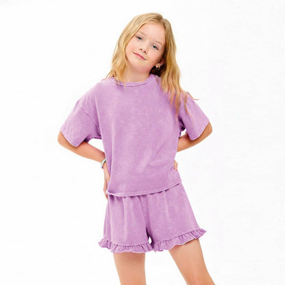 MINA GIRL'S CROP TOP AND SHORT SET