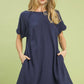 ASHLEY SCALLOP HEM LINEN DRESS