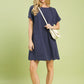 ASHLEY SCALLOP HEM LINEN DRESS