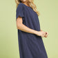 ASHLEY SCALLOP HEM LINEN DRESS