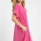 ASHLEY SCALLOP HEM LINEN DRESS