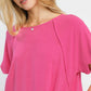 ASHLEY SCALLOP HEM LINEN DRESS