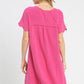 ASHLEY SCALLOP HEM LINEN DRESS