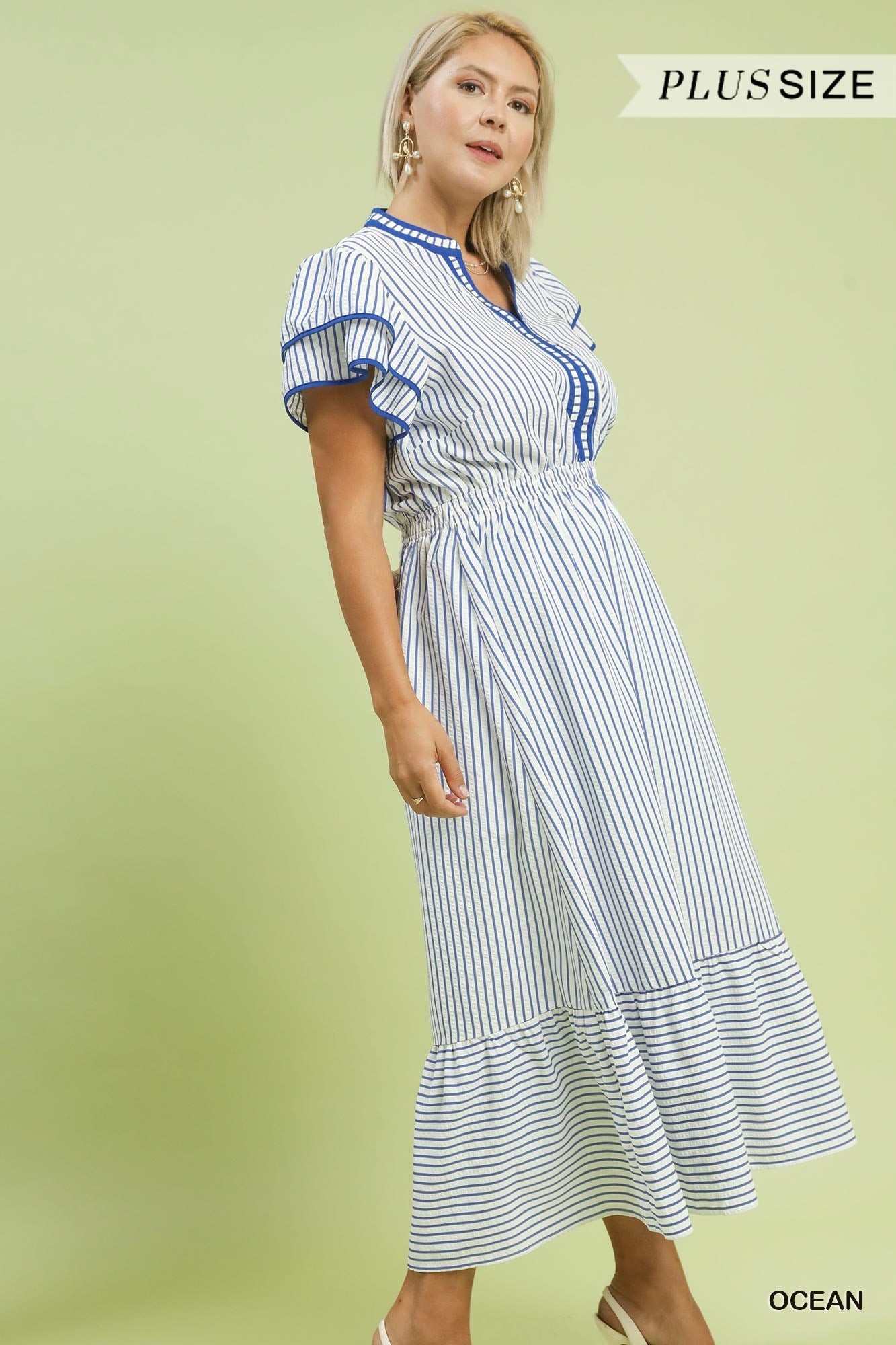 ATLANTA FLUTTER SLEEVE DRESS