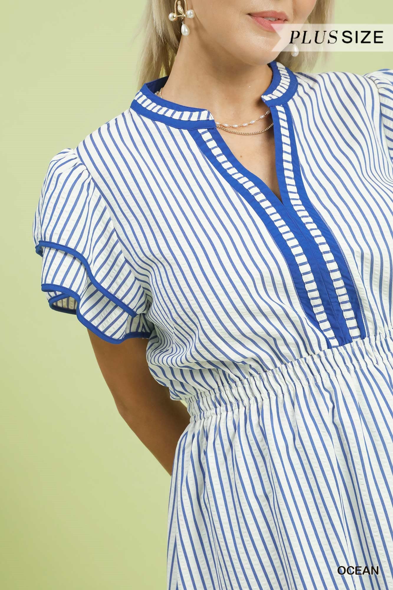 ATLANTA FLUTTER SLEEVE DRESS