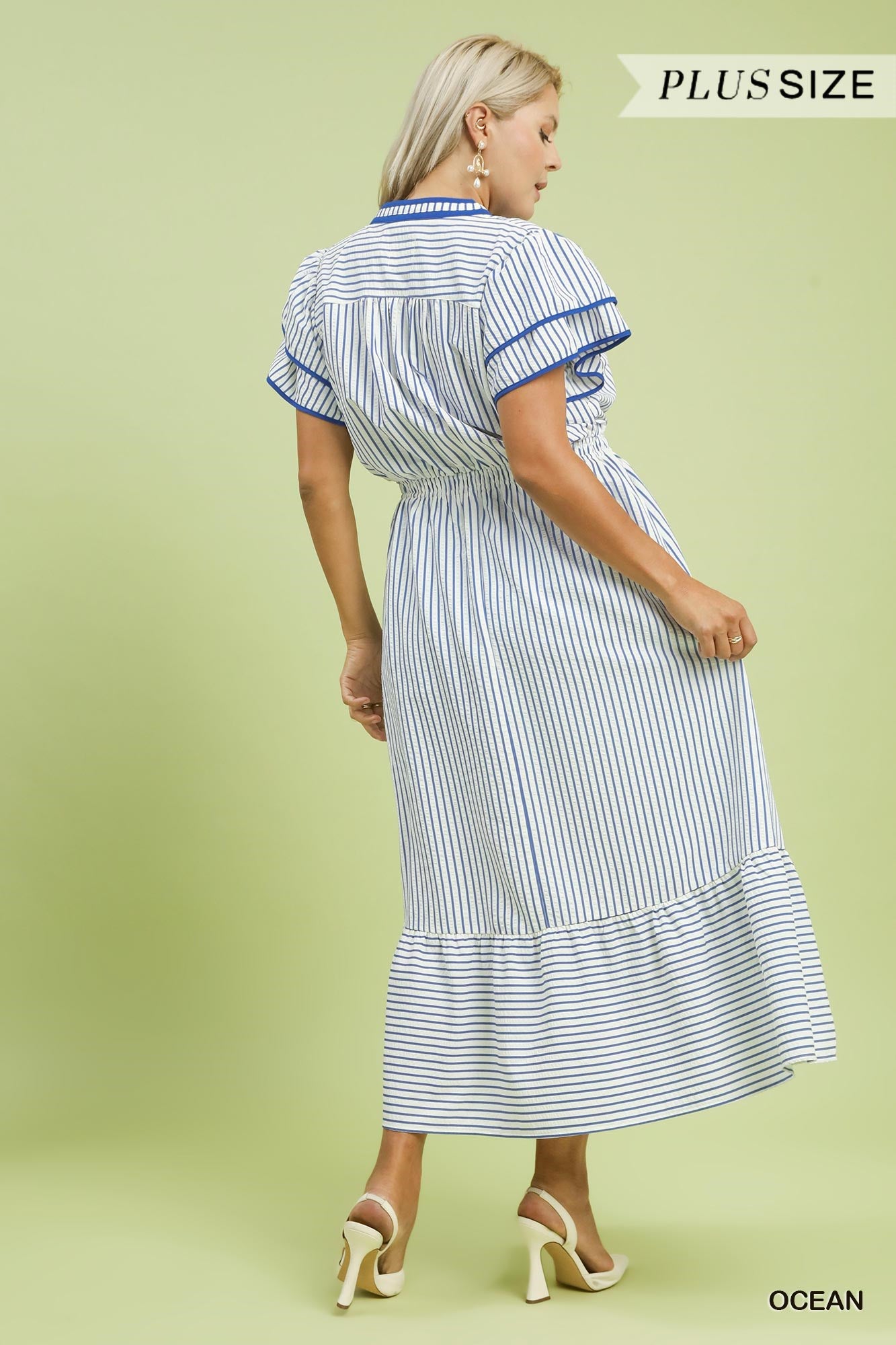 ATLANTA FLUTTER SLEEVE DRESS