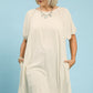 ASHLEY SCALLOP HEM LINEN DRESS