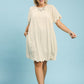 ASHLEY SCALLOP HEM LINEN DRESS