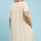 ASHLEY SCALLOP HEM LINEN DRESS