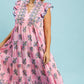 PETUNIA FLORAL TIERED MIDI DRESS