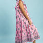 PETUNIA FLORAL TIERED MIDI DRESS