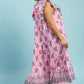PETUNIA FLORAL TIERED MIDI DRESS