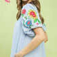 JACKIE  EMBROIDERED SLEEVE DRESS