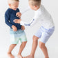 BOYS NAVY LONG SLEEVE RASH GUARD