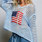 AMERICAN FLAG HOODIE SWEATER TOP
