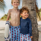 BOYS NAVY LONG SLEEVE RASH GUARD