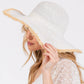 JACKIE FRAYED EDGE FLOPPY STRAW SUN HAT