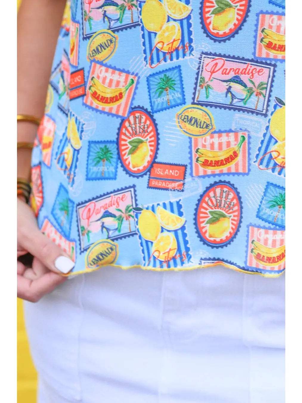 HEATWAVE RIBBED TANK TOP - CITRUS ESCAPE