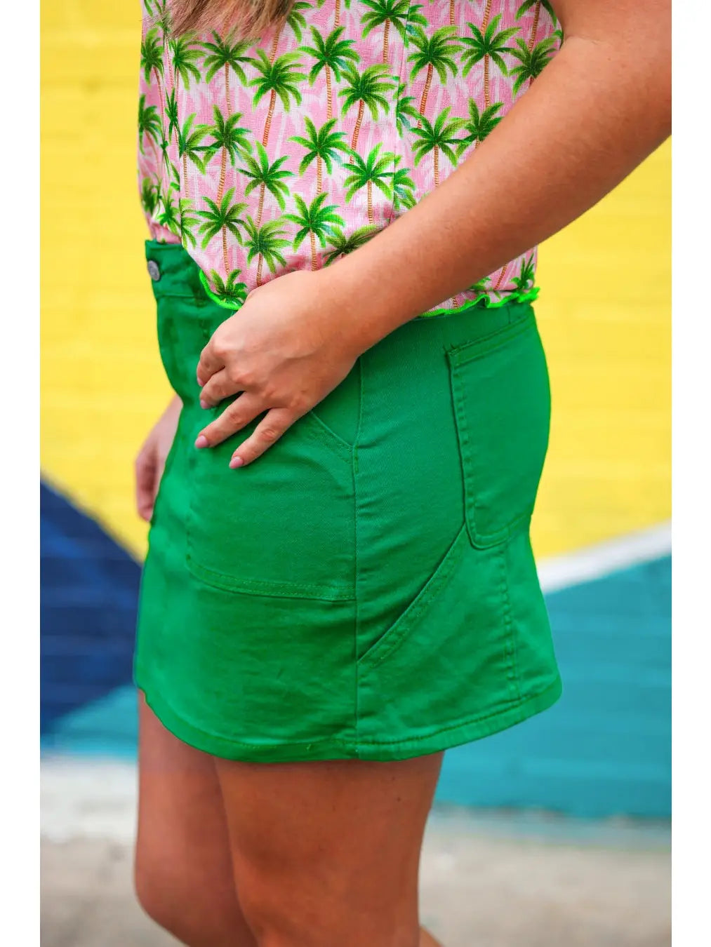 SADIE CARGO SKIRT - GREEN