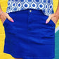 SADIE CARGO SKIRT - ROYAL BLUE