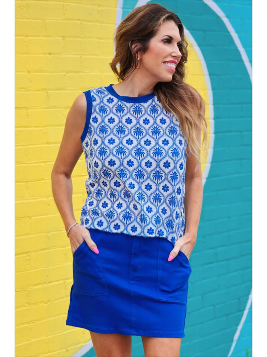 SADIE CARGO SKIRT - ROYAL BLUE