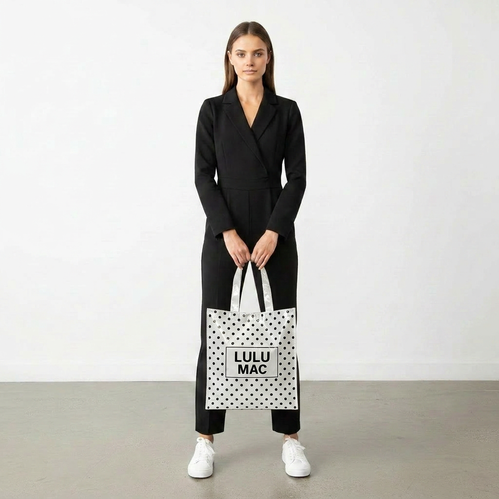LULU MAC REUSABLE POLKA DOT TOTES