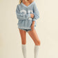 VARSITY V-NECK SWEATER TOP