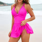 V-NECK SWIM DRESS