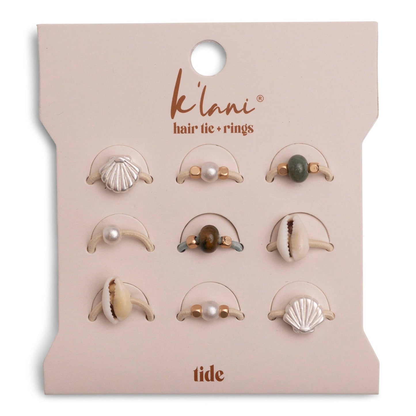 SEASHELL BEACH VIBE HAIR TIE RINGS