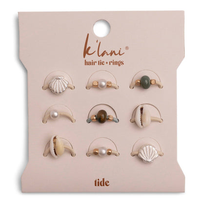 SEASHELL BEACH VIBE HAIR TIE RINGS