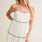 TAPE TRIM ROMPER DRESS