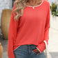CORAL OR NAVY WHITE TRIM SWEATER