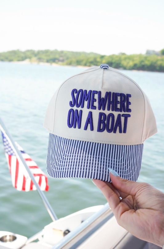 SOMEWHERE ON A BOAT