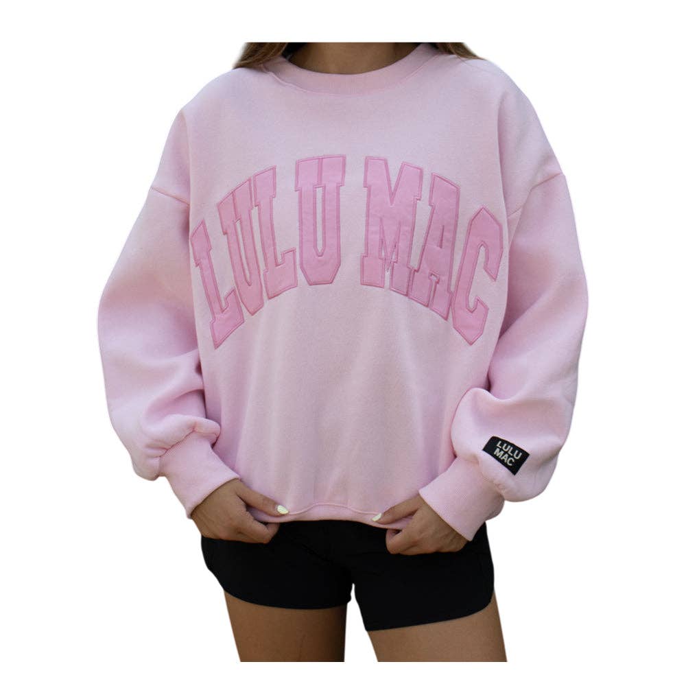 LULU MAC MONOCHROMATIC PINK SWEATSHIRT