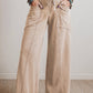 Ashleigh  Mineral Wash Drawstring Retro High Waist Wide Leg