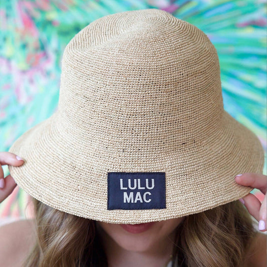 LULU MAC RAFFIA BUCKET HAT