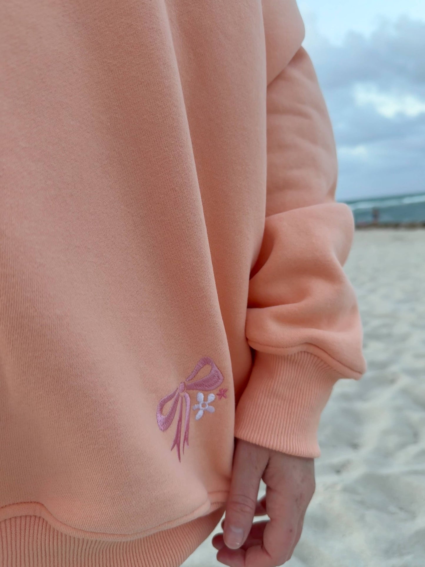 TROPICAL SHERBERT EMBROIDERED SWEATSHIRT