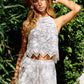EYELET HALTER TOP