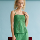 JASMINE CROCHET DETAIL SLEEVELESS TOP