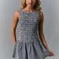 GINGHAM SMOCKED ROMPER
