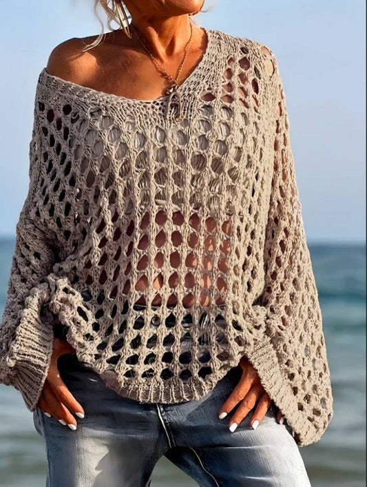 Women's  Crochet Beach Cover Up / SWEATER