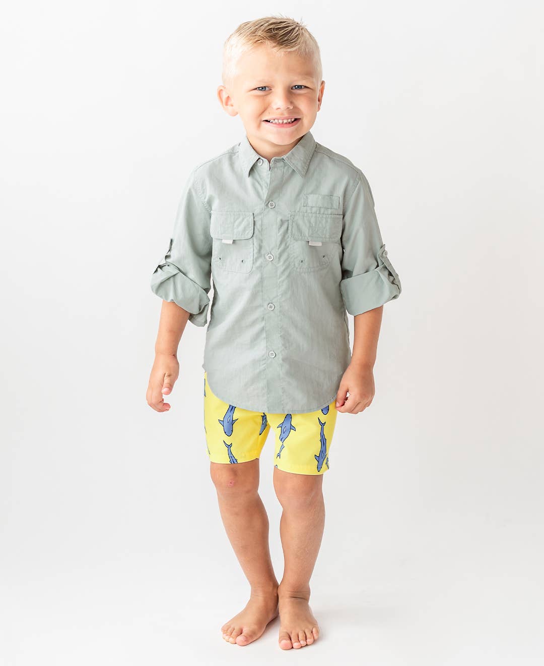 BOYS JAWSOME SHARK SWIM TRUNKS