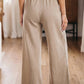 Ashleigh  Mineral Wash Drawstring Retro High Waist Wide Leg