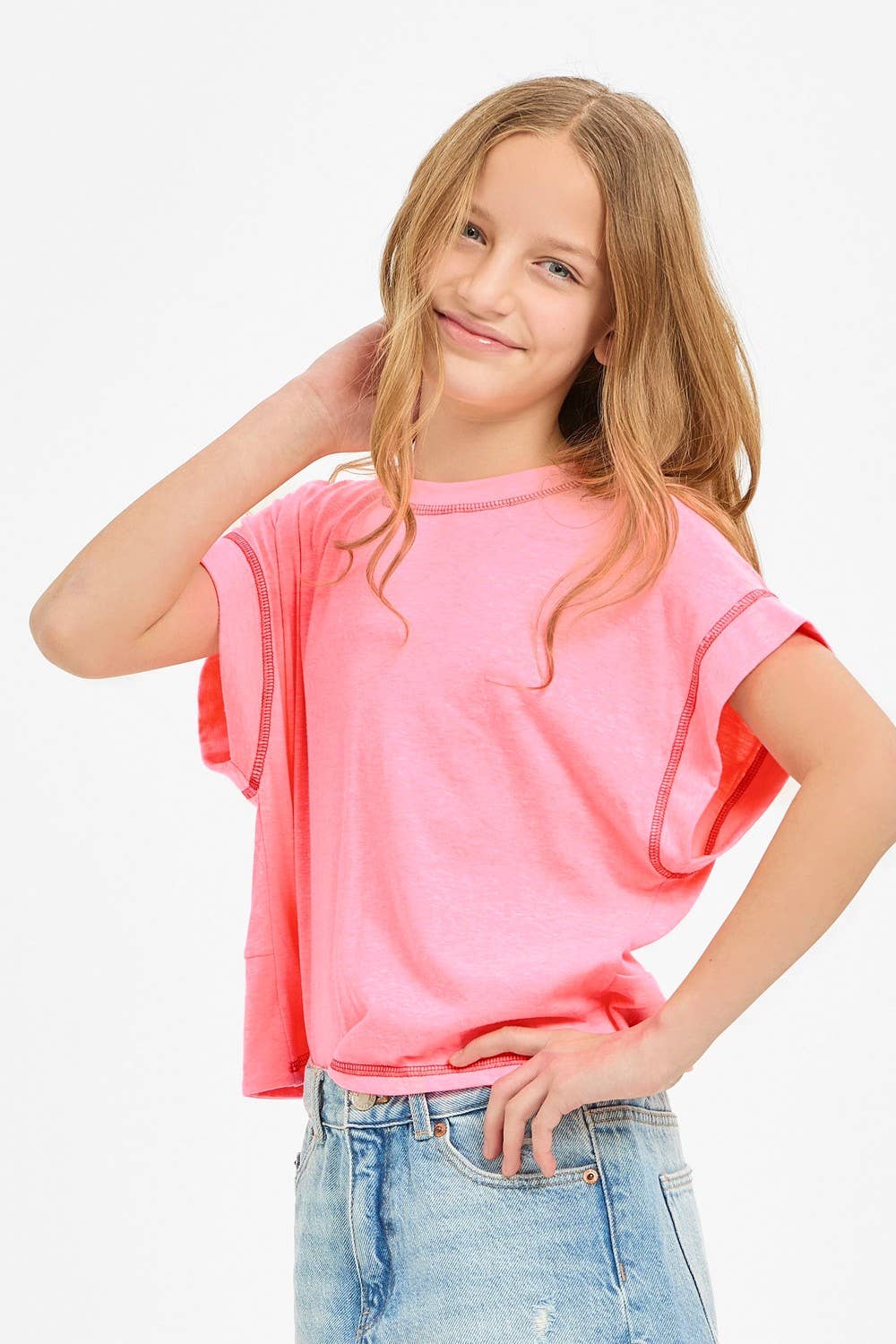 OVERLAP GIRL'S TOP
