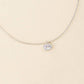 OVAL BEZEL PENDANT OMEGA NECKLACE