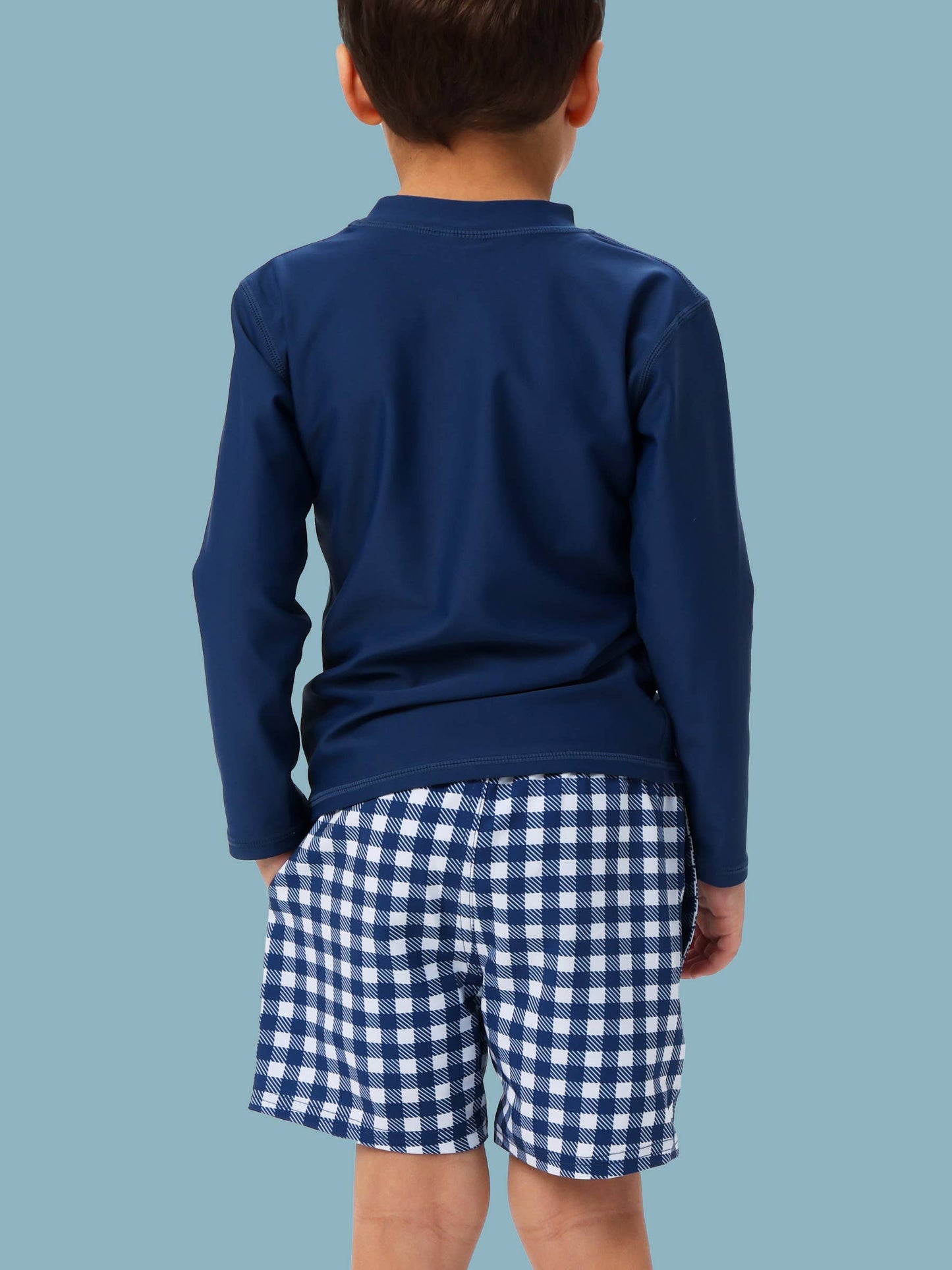BOYS NAVY LONG SLEEVE RASH GUARD