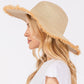 JACKIE FRAYED EDGE FLOPPY STRAW SUN HAT